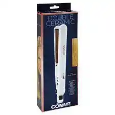 Conair Double Ceramic Flat Iron, 1 Inch, White/rose Gold