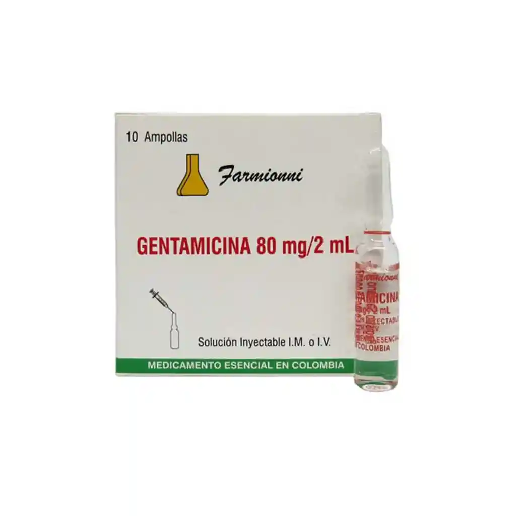 Gentamicina 80mg/2ml X1 Ampolla