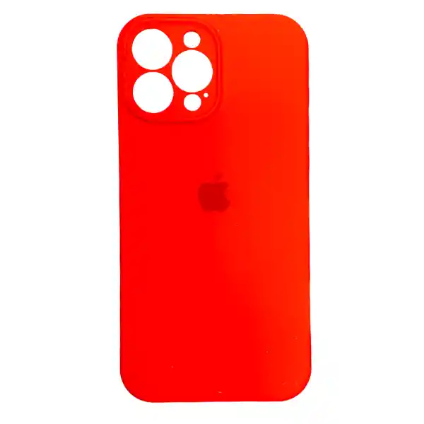 iPhone Estuche Silicone Case13 Pro Max Rojo