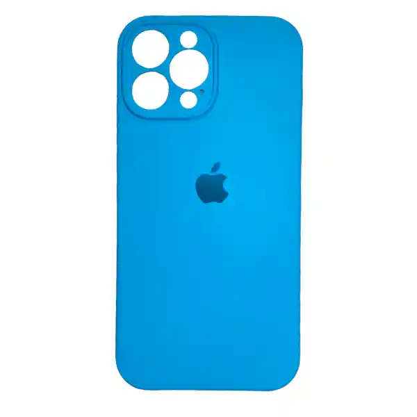 iPhone Estuche Silicone Case13 Pro Max Azul Celeste