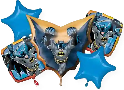 Globos Bouquet De Bombas Metalizados Batman Superheroe