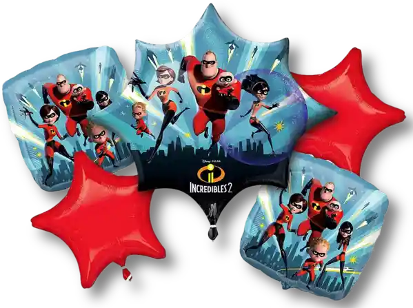 Globos Bouquet De Bombas Metalizados Los Increibles Superheroe