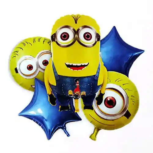 Globos Bouquet De Bombas Metalizados Minions