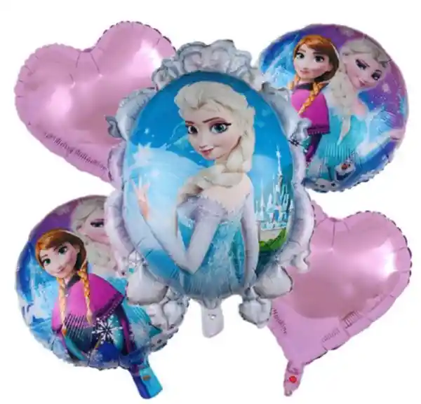 Globos Bouquet De Bombas Metalizados Frozen