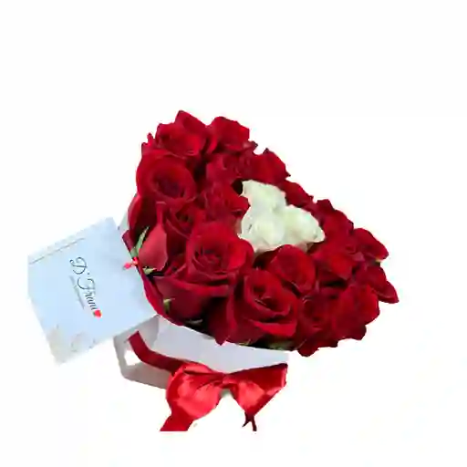 Caja De Rosas Corazon
