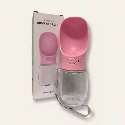 Bebedero Para Perro Paseo 350ml Rosa - Dosificador