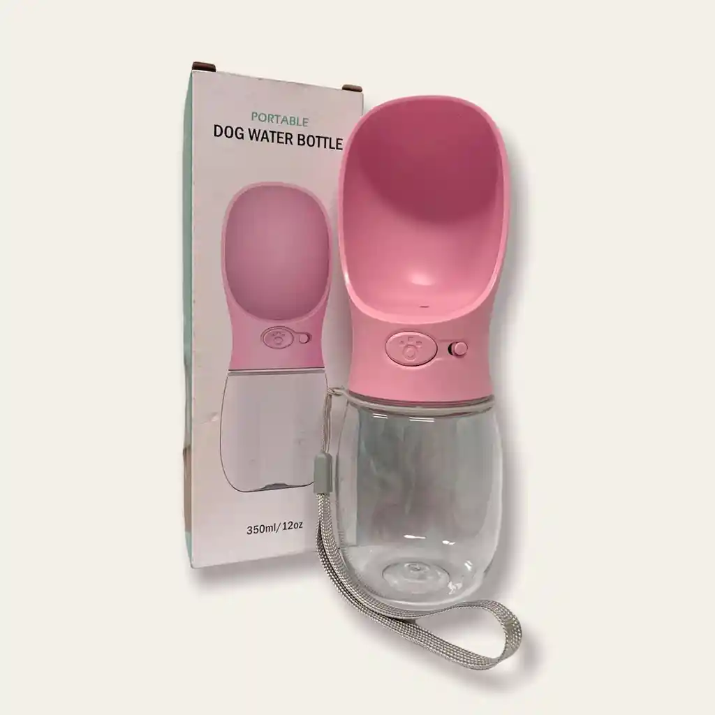 Bebedero Para Perro Paseo 350ml Rosa - Dosificador