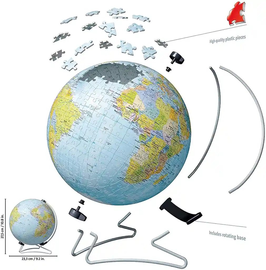 Globo Terráqueo Rompecabezas Adultos 540 Piezas Niños Niñas