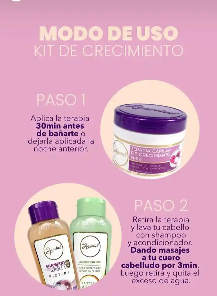 ANYELUZ Kit Choque Tratamiento Capilar Reparacion Y Prevencion