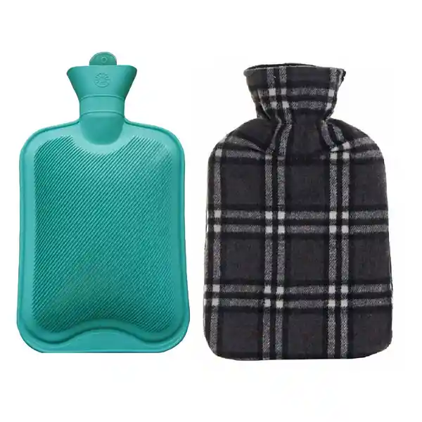 Bolsa Térmica De Agua Caliente 2 Litros Con Forro Fría Caliente Compresa Terapia