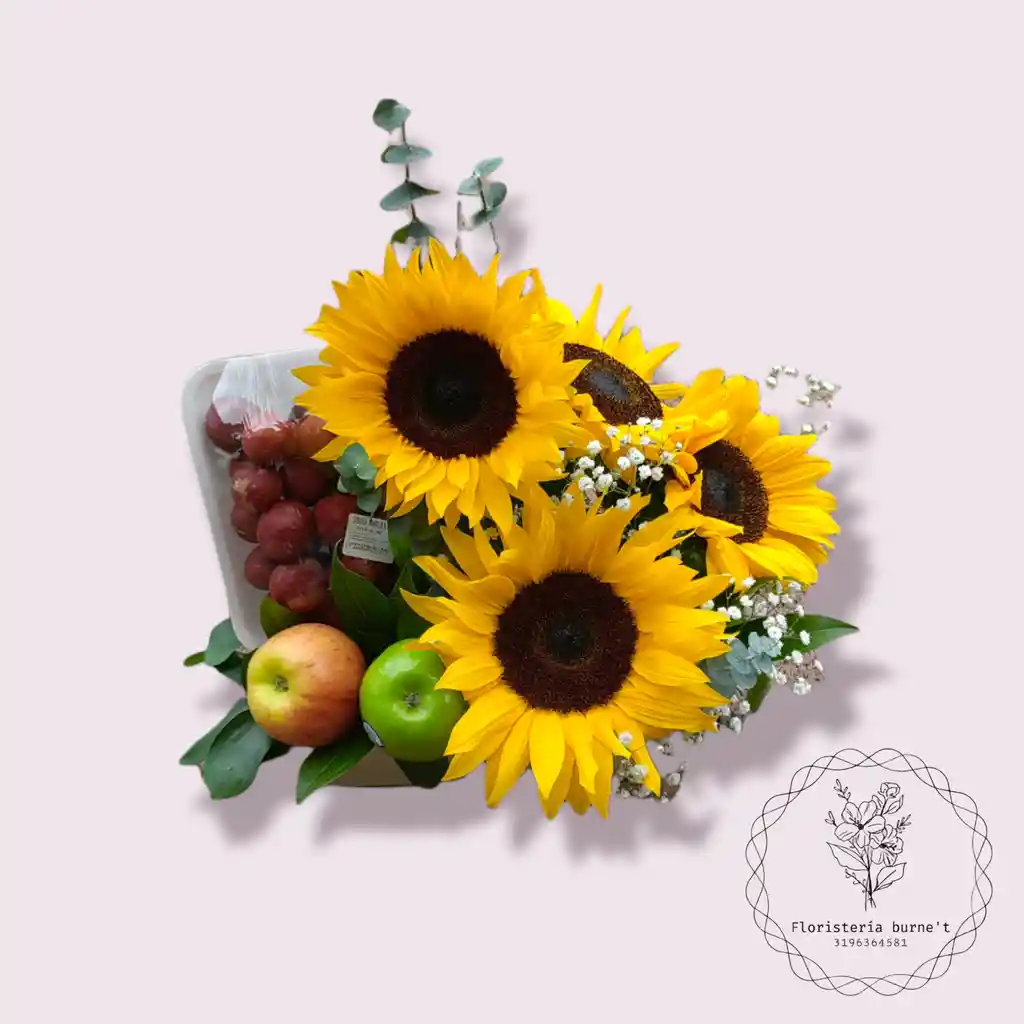 Girasoles Con Frutas De Regalo