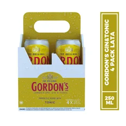 Coctel Gin Tonic Gordon'S Listo Para Tomar 250mL