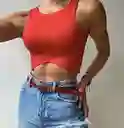 Crop Top Lana Rojo Talla S/mnica