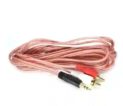 Cable Audio Rca 2x1 De 3.5mm A Audio Rca 1.5mts Desoxigenado
