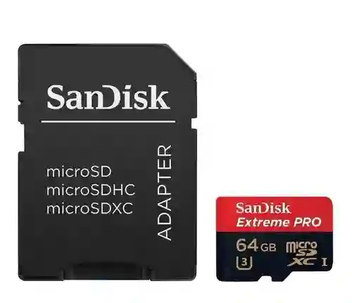 Sandisk Tarjeta De Memoriasdsqxcg-064G-Gn6Ma Extreme Pro Con Adaptador Sd 64Gb