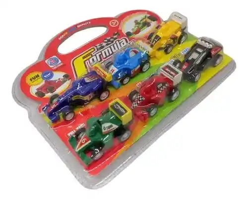 Uno Carros Formulax6 Unidades Auto Pequeno Deportivo Juguete Plastico