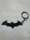 Llavero De Lujo Metalizado Batman Logo Negro Con Relieve