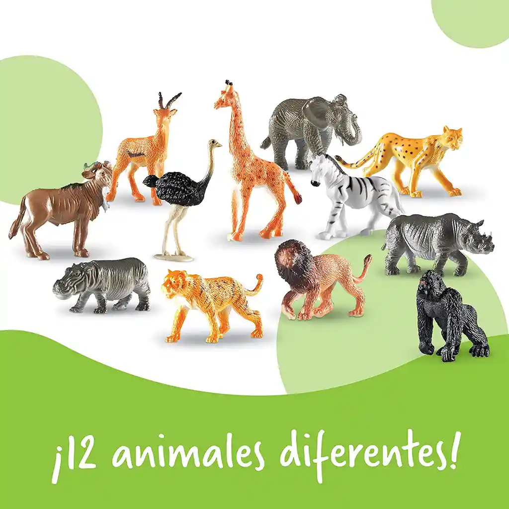 Figuras Animales De La Selva Niños León Jirafa Elefante Mico