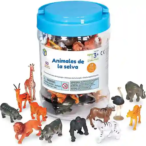 Figuras Animales De La Selva Niños León Jirafa Elefante Mico