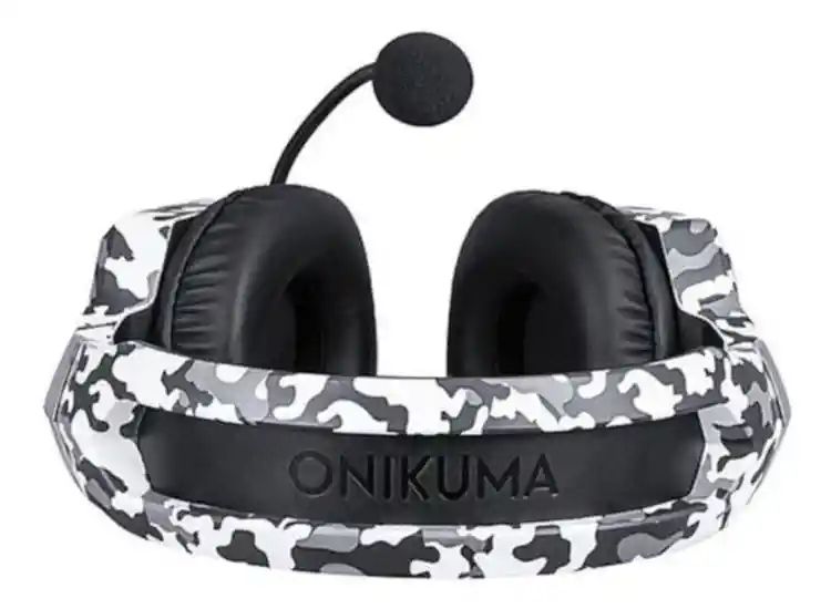 Diadema/ Auriculares Gamer K8 Camuflada Blanca Onikuma + Base