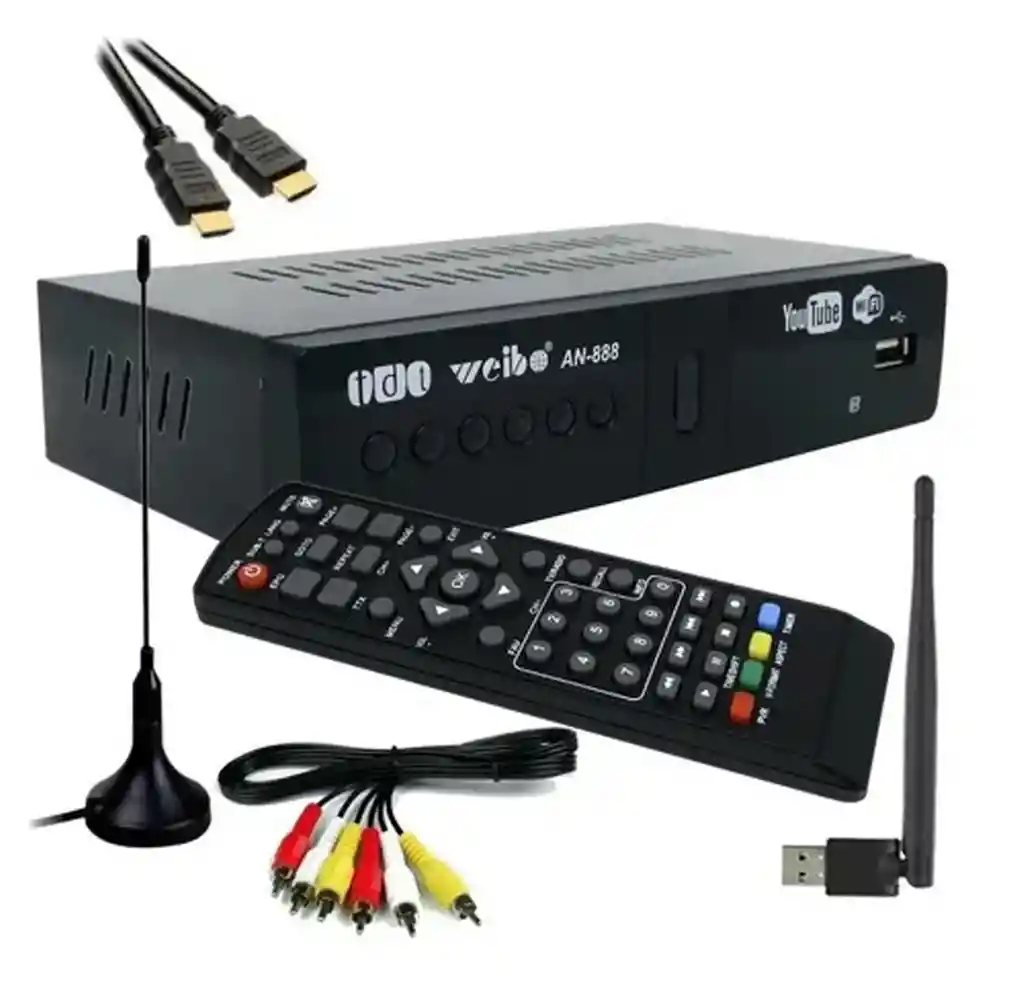 Tdt Decodificadordv3T2 Hdmi Usb Rga Coaxial Tv Fm