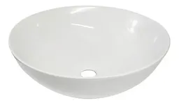 Lavamanos Ceramica Sobreponer Redondo Blanco 40x13