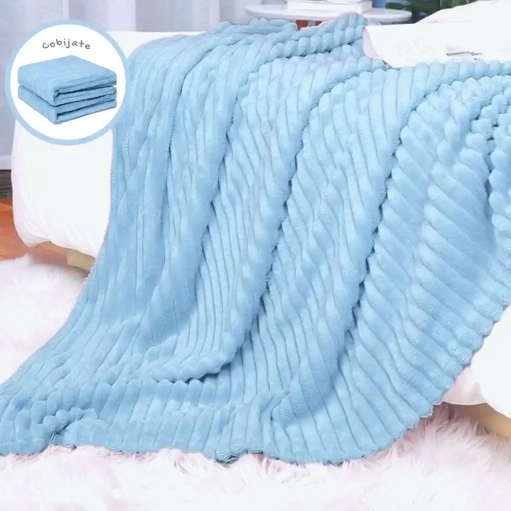 Cobija Acanalada Azul Claro