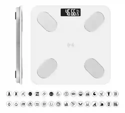 Bascula Inteligente Pesa Bluetooth Vidrio Templa Digital App