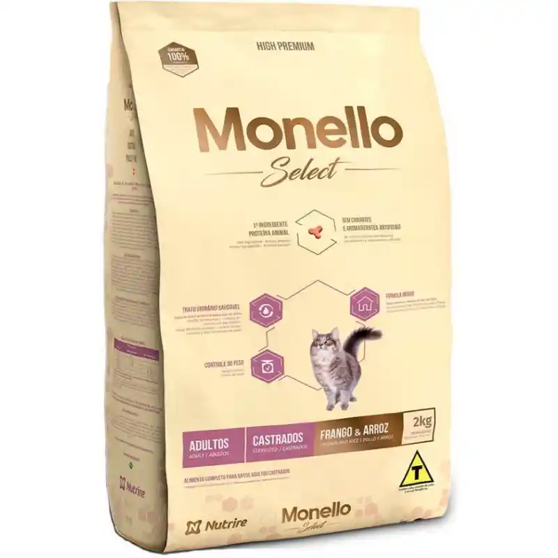 Monello Select Adulto Cat Carne E Hígado 2 Kg