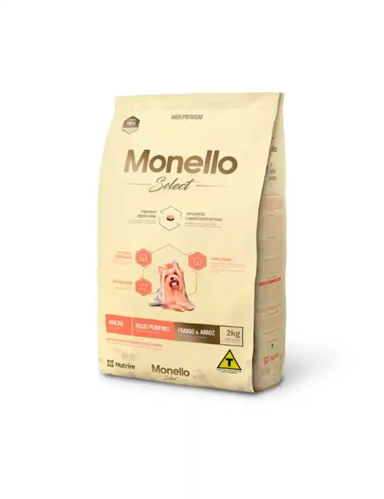 Monello Select Perro Adulto Raza Pequeña Pollo Y Arroz - 2kg