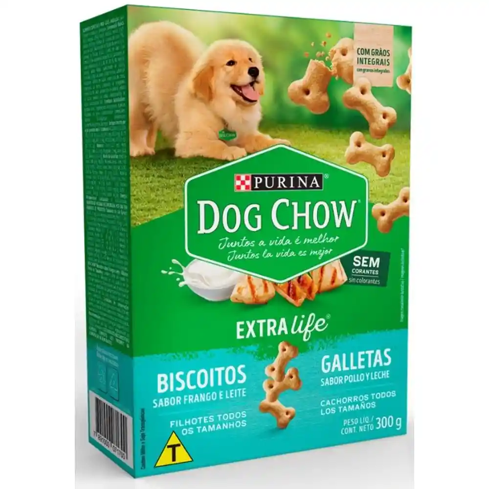 Dog Chow Galletas Sabor Pollo Y Leche Cachorros 300 G