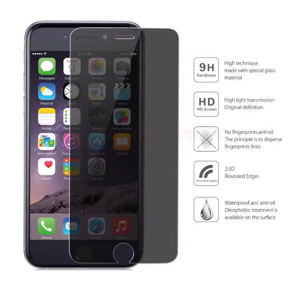 iPhone Protector Vidrio Antiespia Para6 Plus