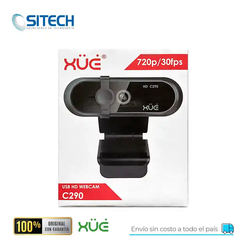 Webcam Usb 2.0 Hd 720p Mic 1280x720 Negra C290 No Incluye Tripode