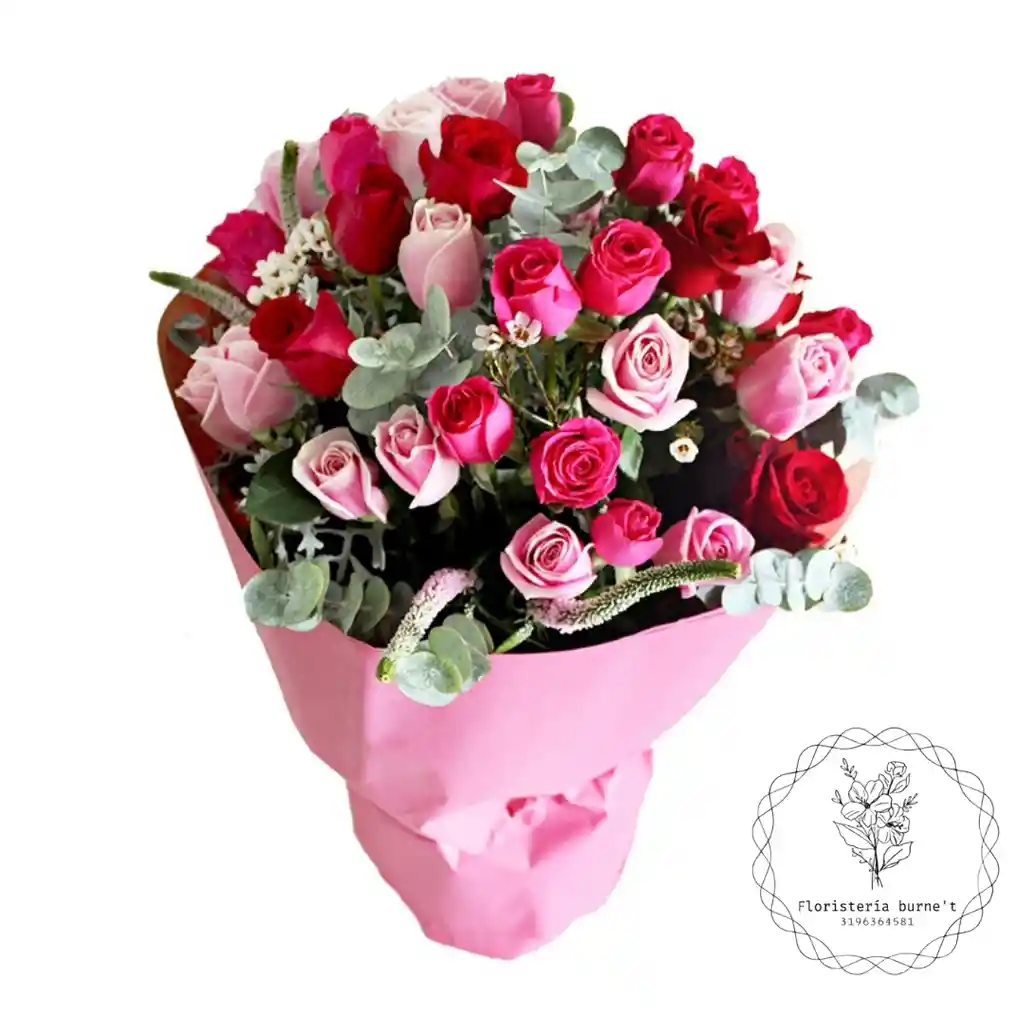 Flores Rosas Y