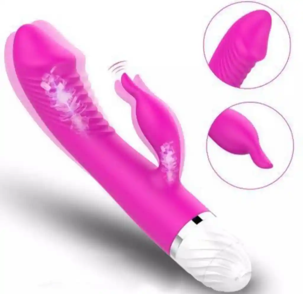 Vibrador Consolador Doble Estimulacion Punto G Y Clitoris Female