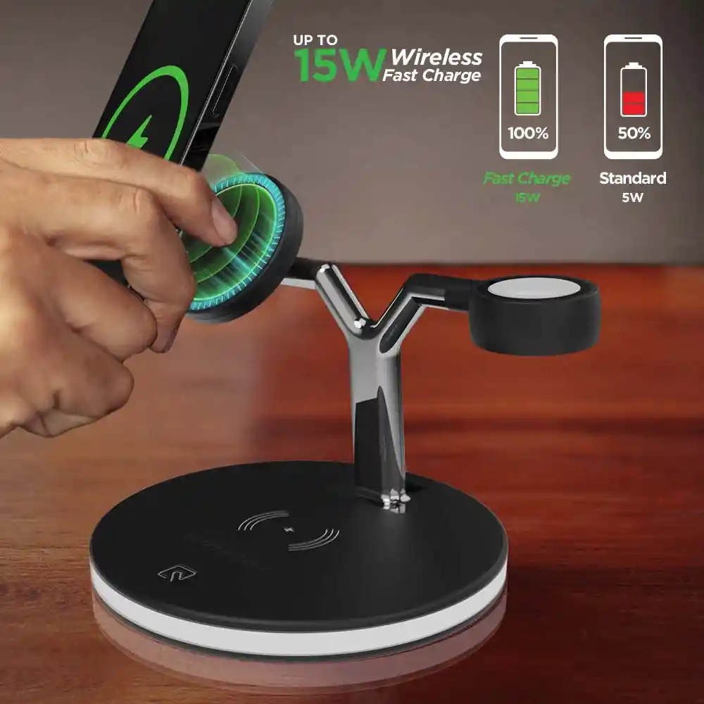 iPhone Cargador Inalambrico Rapido 15W Magsafe13/13Pro/Max/12/12Pro/Max