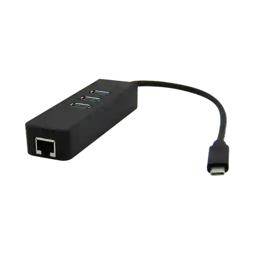 Convertidor Usb-c A Ethernet -usb 3.0 Hub Gris
