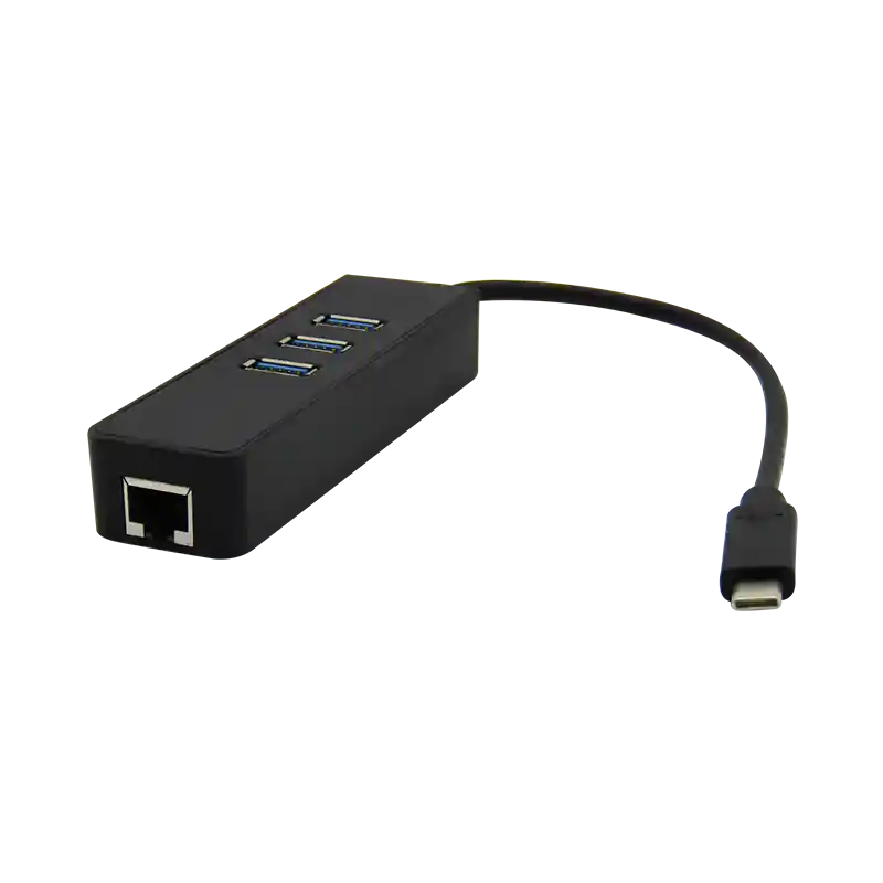 Convertidor Usb-c A Ethernet -usb 3.0 Hub Gris