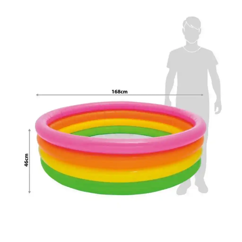 Piscina Inflable Intex De 1.68 X 46 Cm 4 Aros