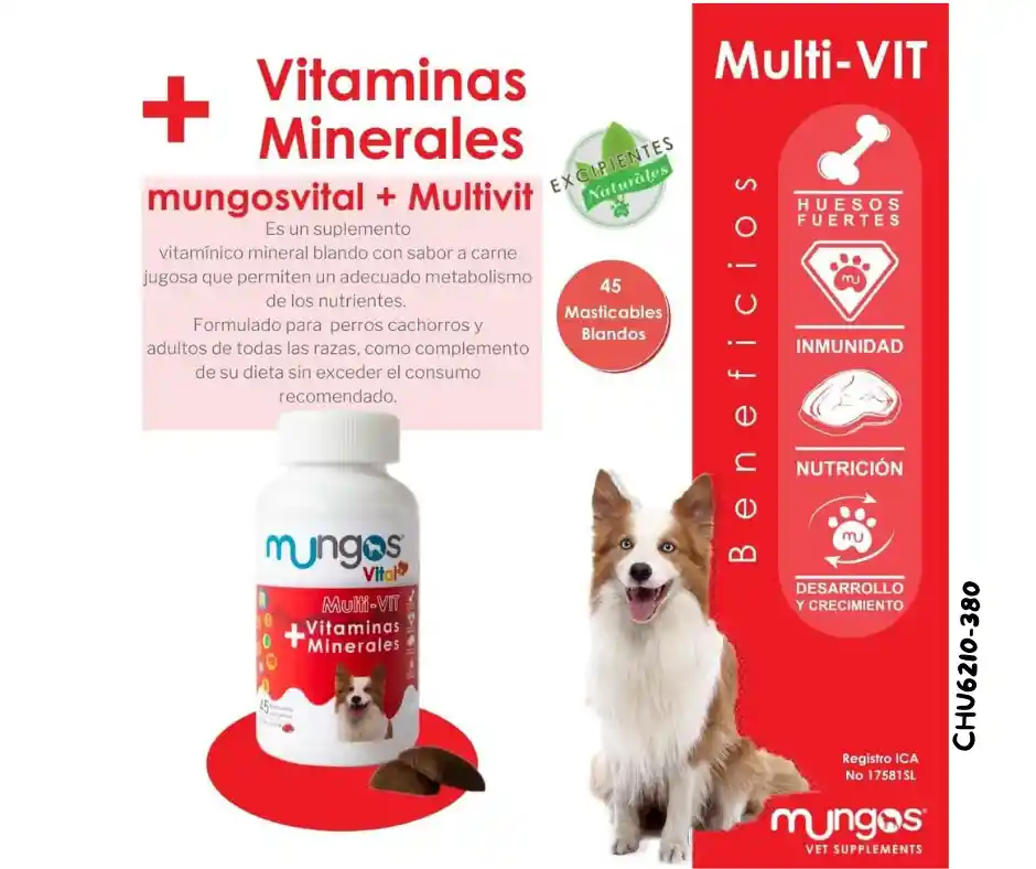 Vitaminas Y Minerales Para Perros – Vital Multi-vit X 45 Unidades Blandas