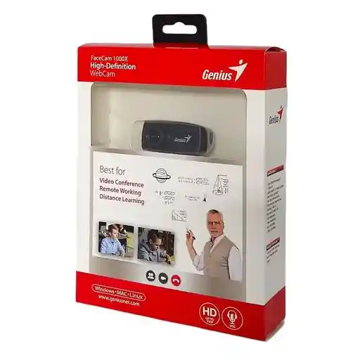 Genius Camara Web Facecam 1000x 720p Hd Webcam Windows, Mac O Linux Usb A 2.0