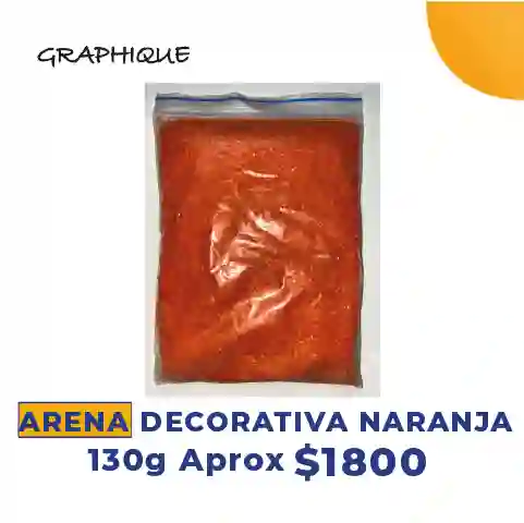 Arena Decorativa Naranja 130g Aprox