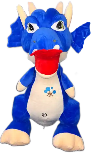 peluche Dragón azul semigigante 70cm
