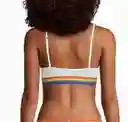 Talla S, M - Bralette Mujer Calvin Klein Blanco Borde Colores Modern Pride Unlined White | Original