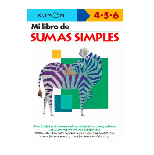 Kumon Libro Matemáticas Sumas Simples Niños Niñas