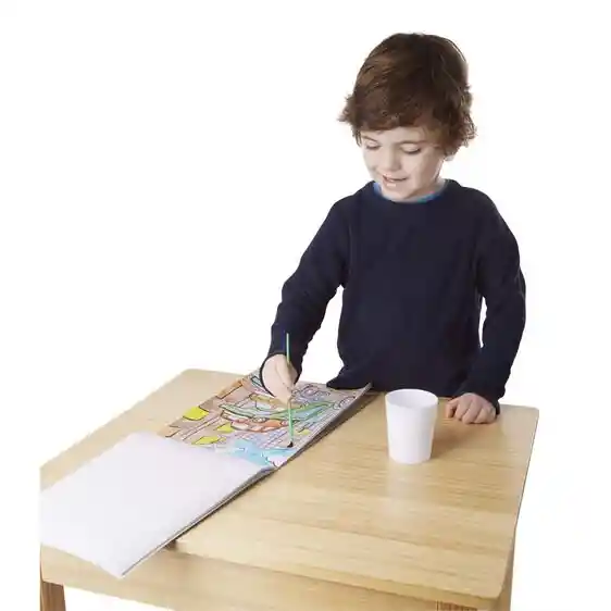 Libro Pintar Con Agua Vehículos Reutilizable Niños