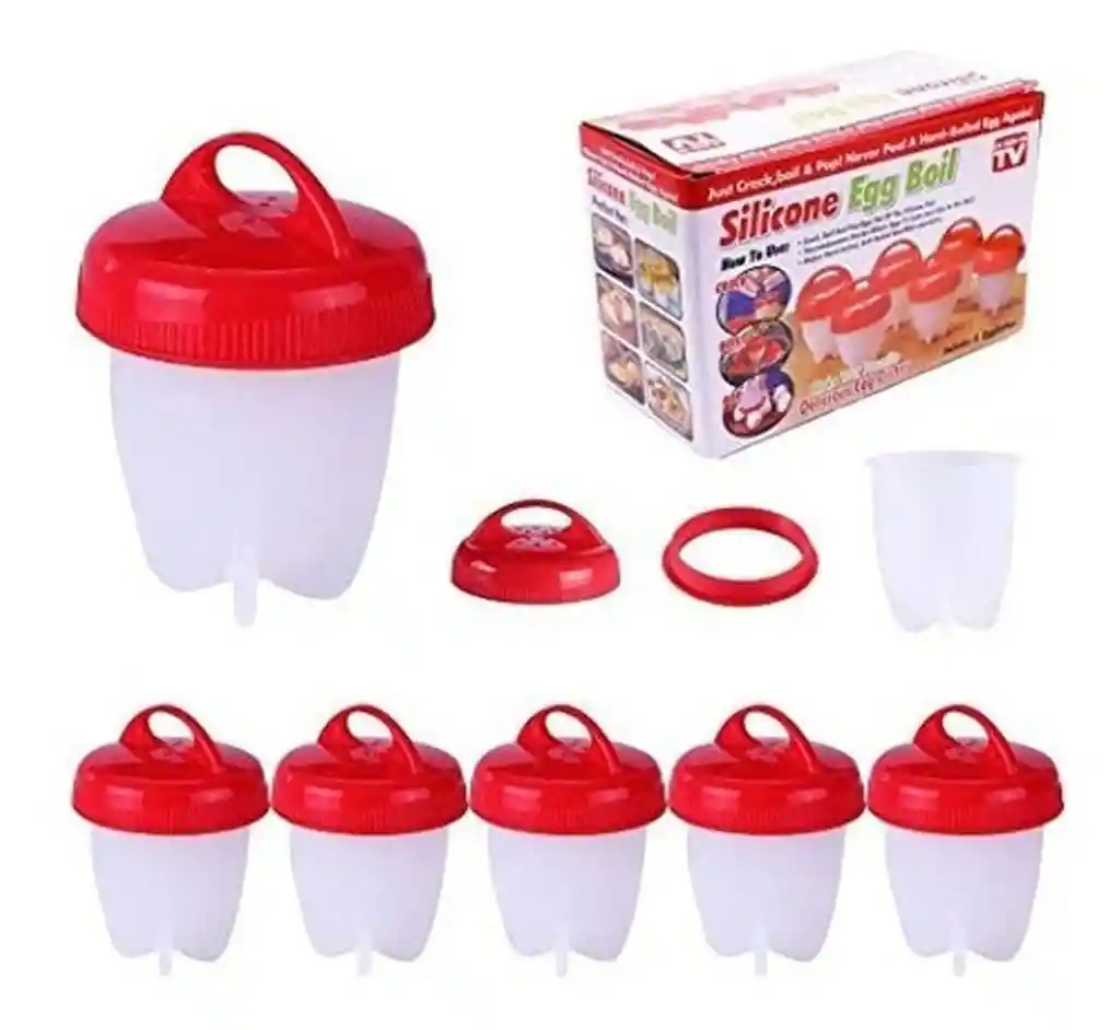 Moldes Para Cocinar Silicone Huevos Egg Boil X 6 Piezas