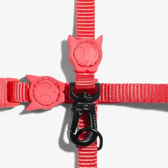 Zee.cat Neon Coral Harness & Leash