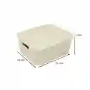 Cesta Cesto Canasta Caja Organizadora Con Tapa Ratan Set X 8 Beige