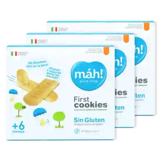  3X Galletas Infantiles  Mah ! Sin Gluten 